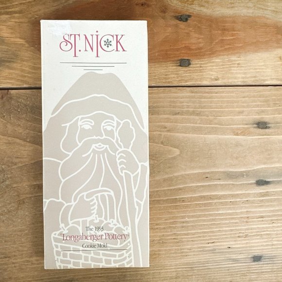 Vintage Longaberger Pottery‎ St. Nick Chocolate Mold 1993 Christmas NIB - Picture 5 of 8